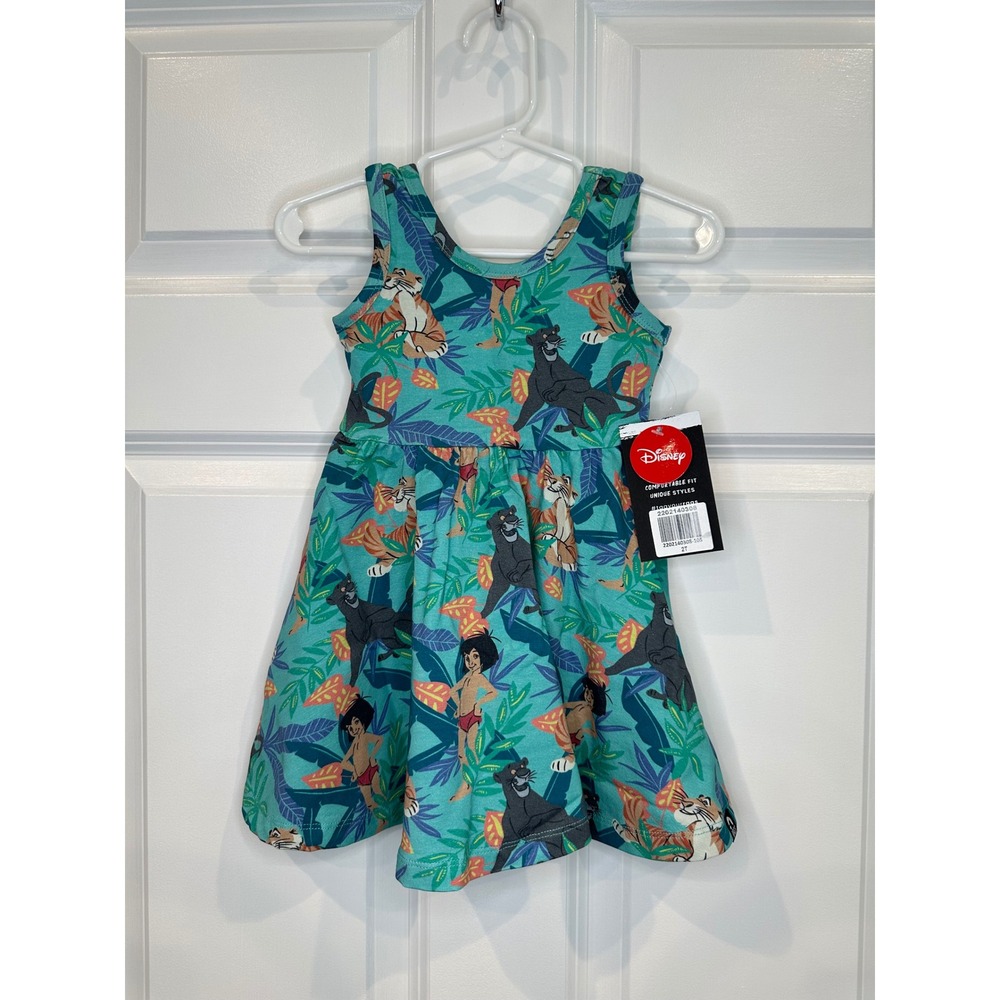 Rags Disney The Jungle Book Mowgli Baloo Kaa Bagheera Girls Size 2T Dress